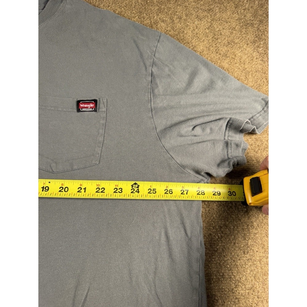 Wrangler Workwear short sleeve Gray Pocket T Shirt 3XL Men Rugged Sturdy XXXL - Picture 6 of 8